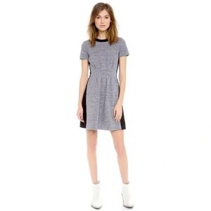 Madewell Colorblock Parkline Pleated Skater Dress